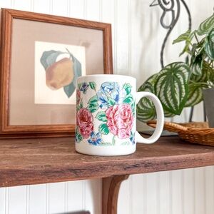 Vintage Floral Ceramic Mug